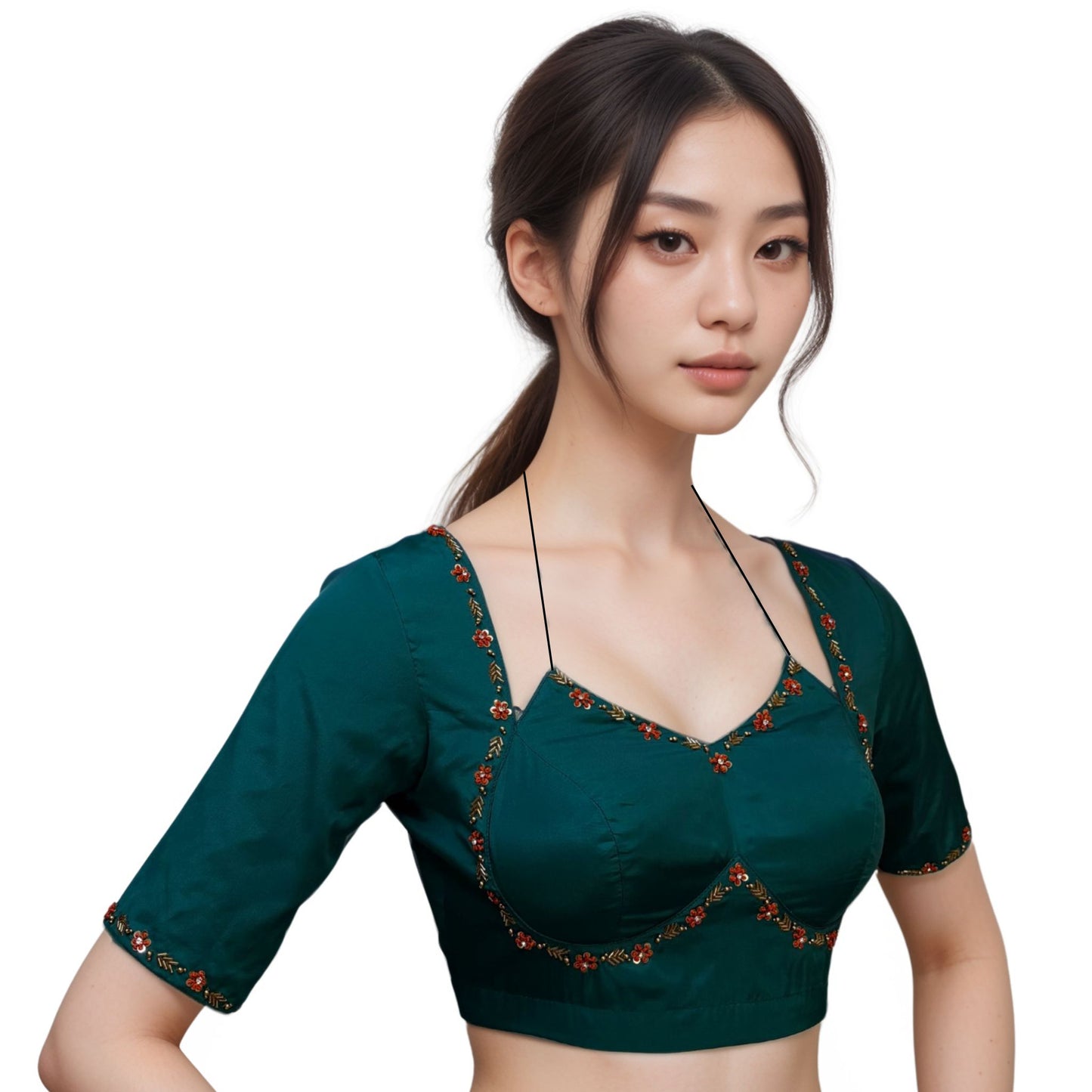 Ready made blouse with hand embroidary