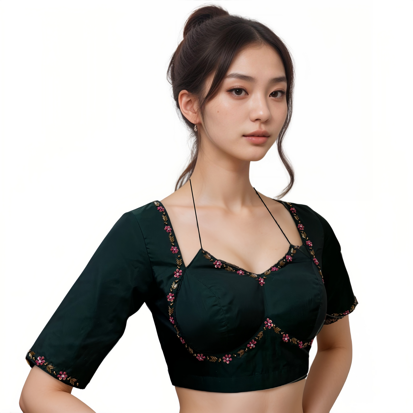 Ready made blouse with hand embroidary