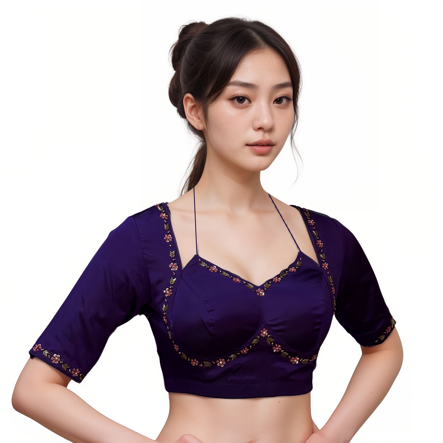 Ready made blouse with hand embroidary